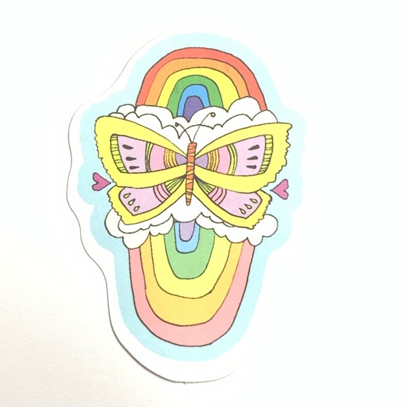 Rainbow Butterfly Sticker - Picture 1 of 2
